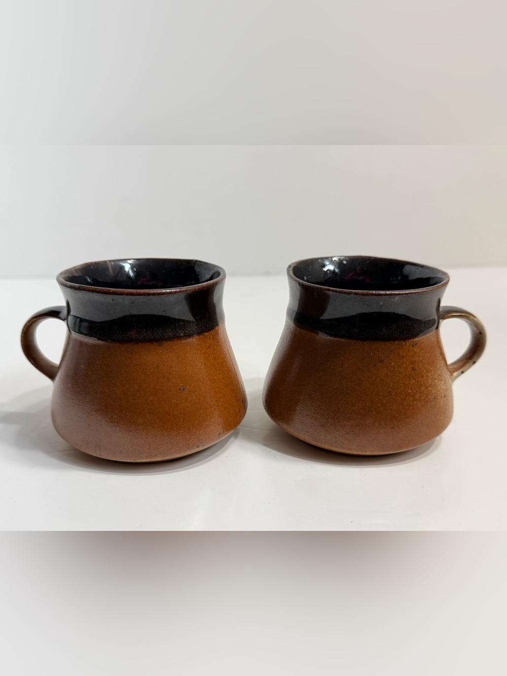 Vintage 1970’s Sial Stoneware Coffee Mugs Set Of 2 Quebec Canada